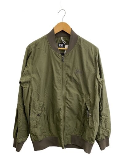 商品画像：ロゴ刺繍/ジップアップブルゾン/XL/ナイロン/KHK/HH-12154LU// 1