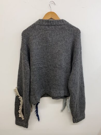 商品画像：Andequal/asymmetry fringe knit/FREE/アクリル/GRY/A25AW015 2