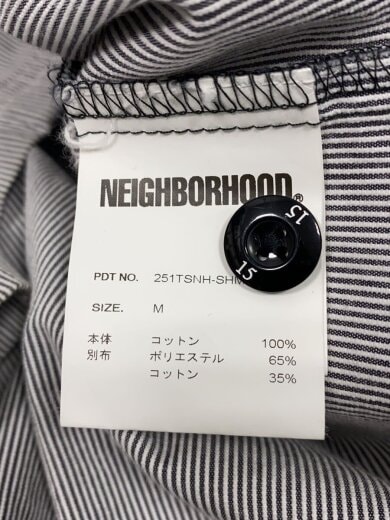 商品画像：半袖シャツ/M/コットン/BLK/ストライプ/251TSNH-SHM04 4