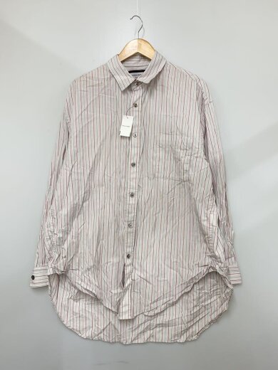 商品画像：長袖シャツ/2/コットン/GRY/ストライプ// 1