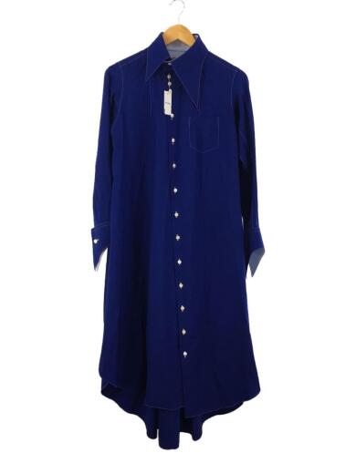 画像：その他ブランドSHIRO SAKAI/アシンメトリーシャツワンピース/長袖ワンピース/BLU/SM-B003/1