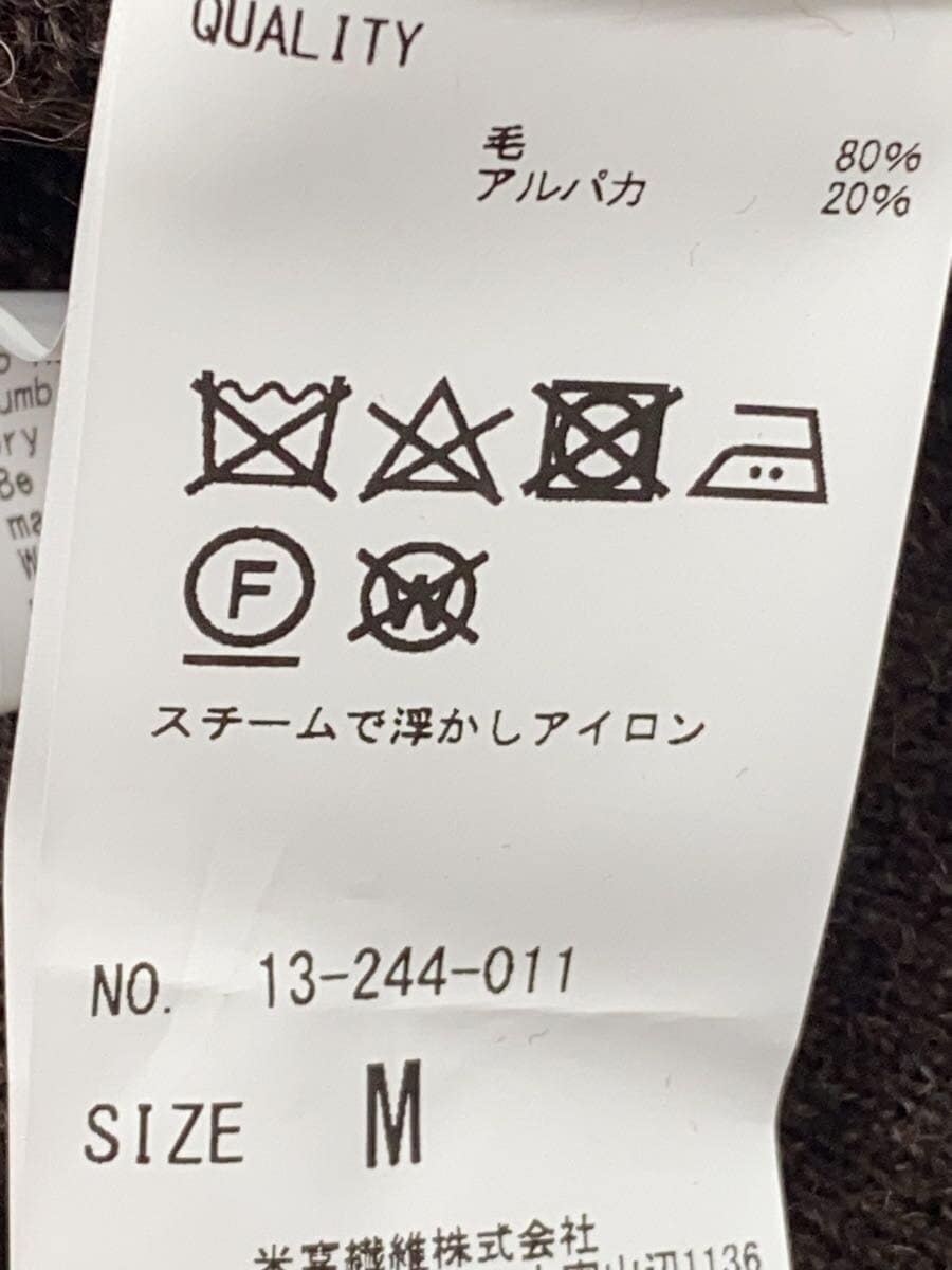 Coohem / カーディガン(薄手)/M/ウール/BRW/アルパカ/13-244-011/yonetomi/