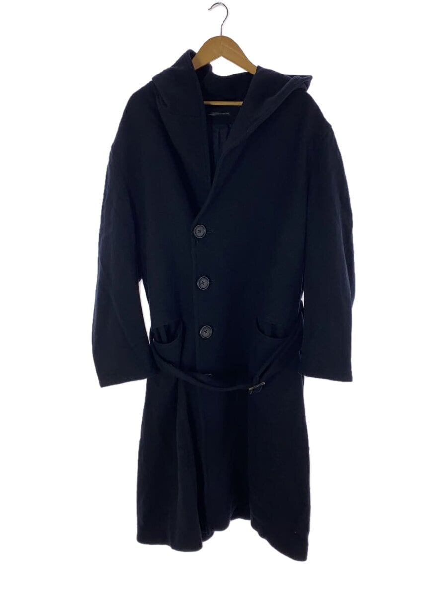 Y’s / 21AW/ソフトメントルフードコート/3/ウール/BLK/黒/YK-C29-120