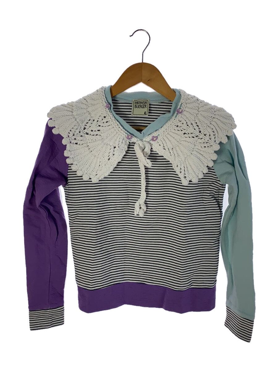 その他ブランド / MICHAELA BUERGER/長袖Tシャツ/XS/コットン/BLU/ビッグカラー/編み/