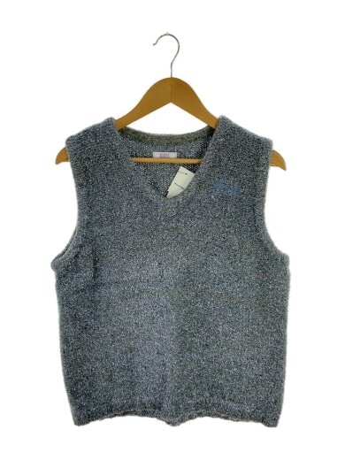 商品画像：ラメニットベスト/ニット・セーター(厚手)/M/ウール/SLV/08-n352/シルバー/メタリック// 1