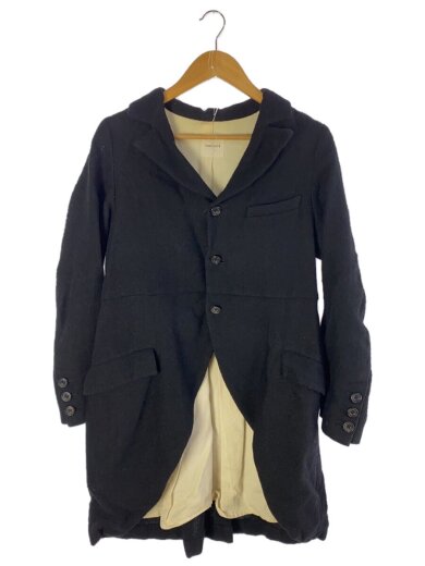 画像：TOUJOURSコート/2/ウール×リネン/BLK/テイルコート/燕尾服/黒///1