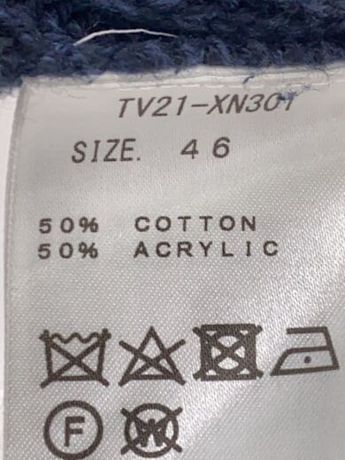 商品画像：22SS/SLIT KNIT CARDIGAN/46/コットン/NVY/TV21-XN301/カーディガン/ 4