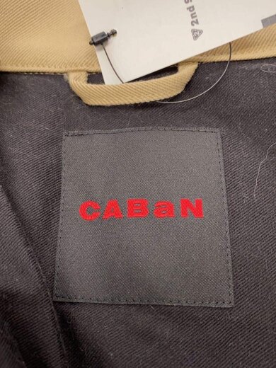 画像：CABaNウールギャバジンスタンドカラーコート/S/ウール/BEG///3