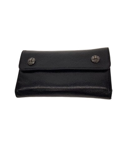 商品画像：Wave Cross Ball Wallet/長財布/レザー/BLK/メンズ/黒/// 1