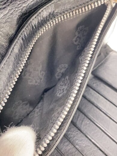 商品画像：Wave Cross Ball Wallet/長財布/レザー/BLK/メンズ/黒/// 5