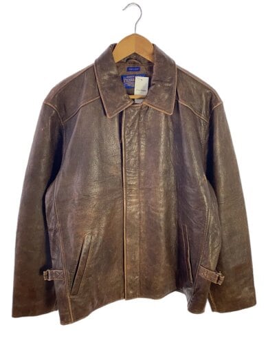 商品画像：レザージャケット・ブルゾン/S/レザー/BRW 1