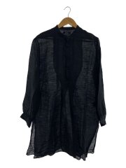 Linen Silk French Bozam Shirt/22ss/長袖シャツ/FREE/BLK/麻/