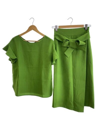 商品画像：23SS/セットアップ/グリーン/ポリエステル/GRN/A0119FB/半袖ブラウス/スカート// 1