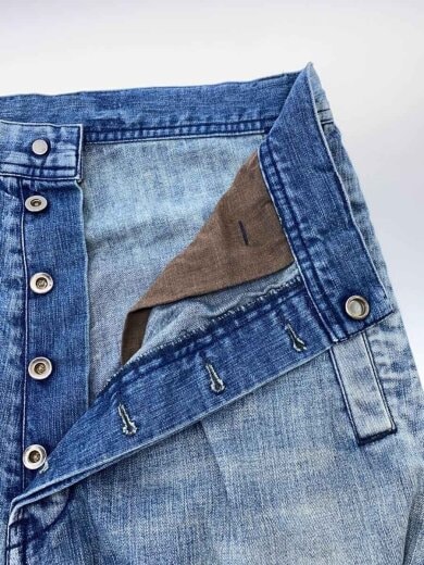 商品画像：WIDE LEG DENIM WASH/ボトム/1/コットン/IDG/22SS-AMB-PT06/パンツ// 3