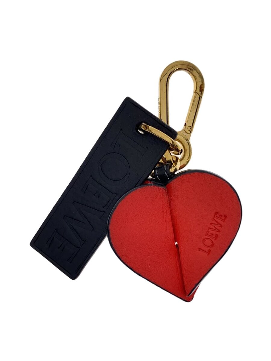 LOEWE / GPハートチャーム/アクセサリー/レザー/RED/レディース