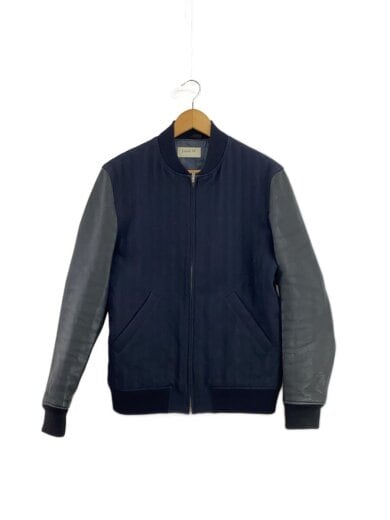 商品画像：スタジャン/S/--/NVY/louis　W/レザースリーブ切替// 1