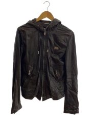 レザージャケット・ブルゾン/46/レザー/BRW/G9N08L