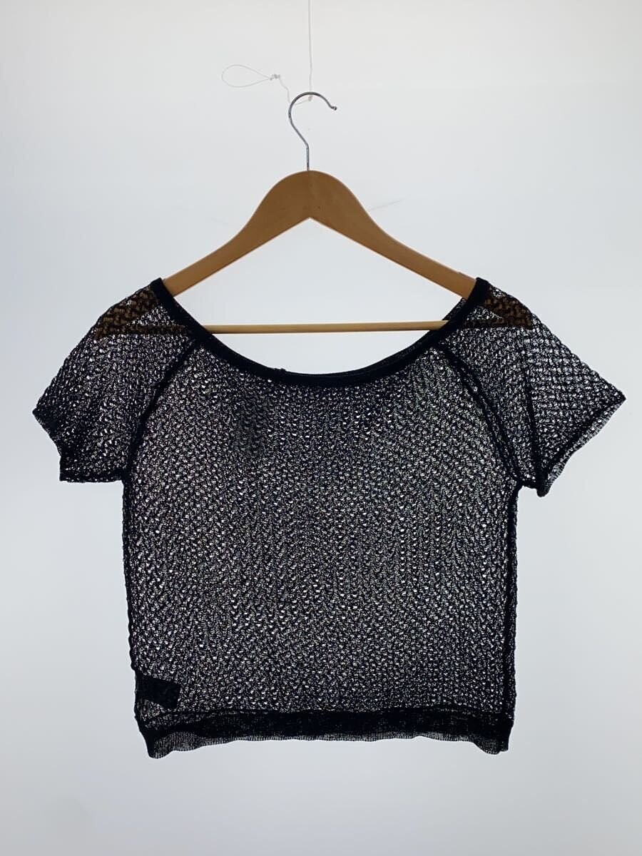 6(ROKU) BEAUTY & YOUTH UNITED ARROWS / スカシオフショルダーニット/ニット・セーター(薄手)/--/ポリエステル/BLK/8618-1-990197//