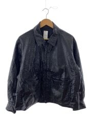 24AW/G8 Jacket Black Alligator Embossed Fake Leather/XS/BLK