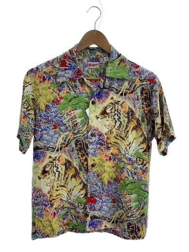 商品画像：FOREST TIGER/半袖シャツ/XS/レーヨン/マルチカラー/総柄/SS36025/開襟 1