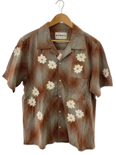 商品画像：Hand Embroidery/半袖シャツ/3/コットン/BRW/N37-ID03/開襟 1