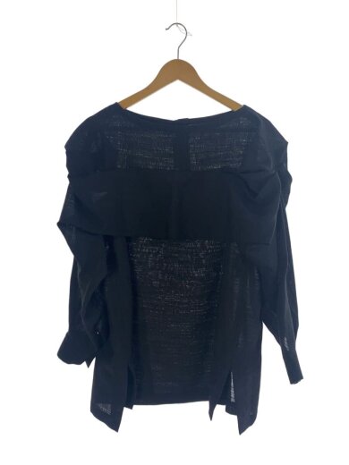 商品画像：23SS/バックボタン長袖ブラウス/--/ポリエステル/BLK/IM33FJ557/// 1