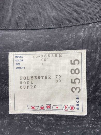 商品画像：25SS/Suiting Polo Shirt/ポロシャツ/1/ポリエステル/BLK/黒/25-03585M// 3