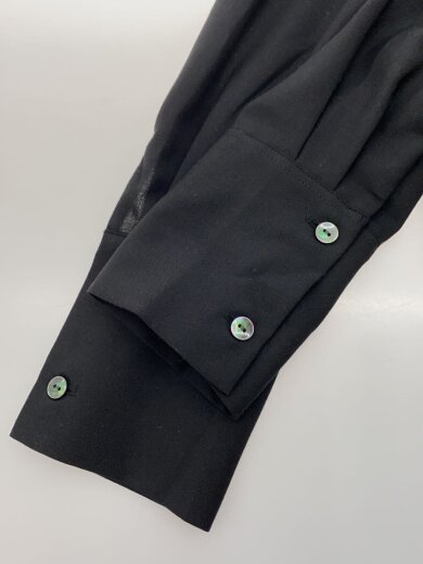 商品画像：長袖バンドカラーワンピース/--/ポリエステル/BLK/619/貝ボタン// 5