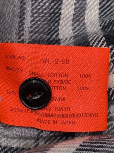 商品画像：長袖シャツ/M/コットン/GRY/チェック/WL-S-86 4