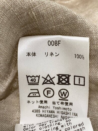 画像：amachi.21SS/Front Cut Shirts/長袖シャツ/6/リネン/BEG/008F//5