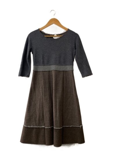 商品画像：7分袖ワンピース/カットオフ/38/ウール/GRY// 1