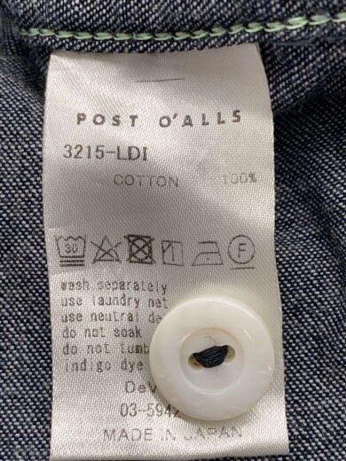 商品画像：長袖シャツ/M/デニム/NVY/3215-LDI// 4