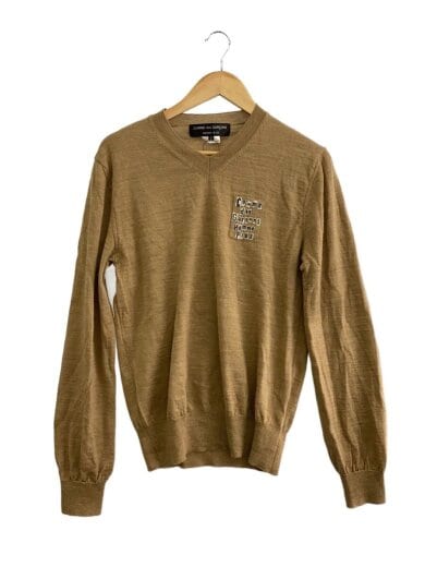 商品画像：ニット・セーター(薄手)/M/ウール/CML/無地/pb-n024 1