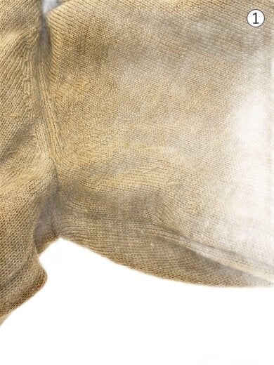 商品画像：ニット・セーター(薄手)/M/ウール/CML/無地/pb-n024 6