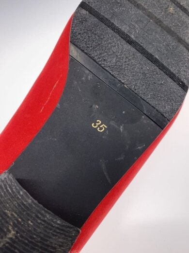 商品画像：フラットパンプス/35/RED/刺繍/つま先ゴールド 5