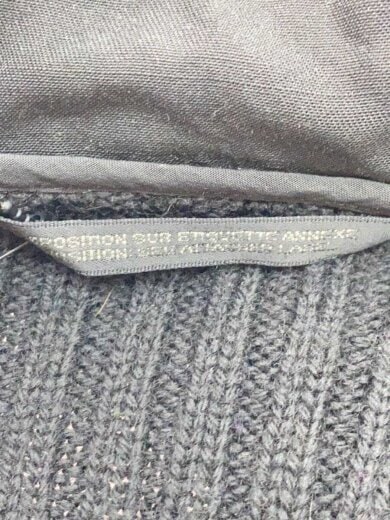 商品画像：ジップパーカー/3/ウール/BLK/HM-J18-800/異素材切替/黒 3