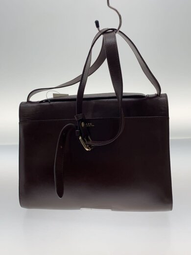 画像：A.P.C.フラップ式/ショルダーバッグ/レザー/BRW3