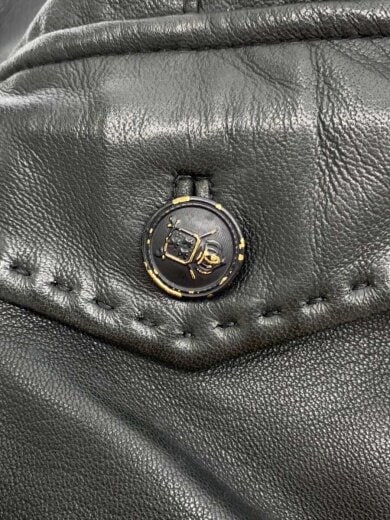 商品画像：レザージャケット・ブルゾン/S/レザー/黒/06-6C-2222// 7