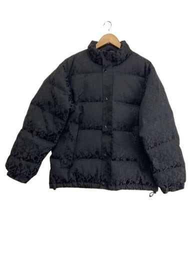 商品画像：Fuck Jacquard Puffy Jacket/ブルゾン/L/BLK/黒/総柄 1