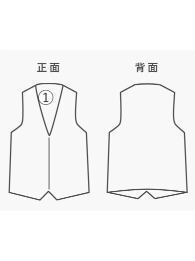 商品画像：ベスト/46/ポリエステル/WHT/マジックテープ開閉ポケット 7