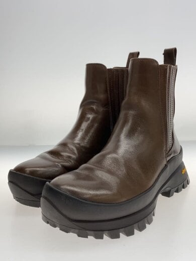 商品画像：レザーVIBRAMバックリブショートブーツ/サイドゴアブーツ/36/BRW/ブラウン// 2