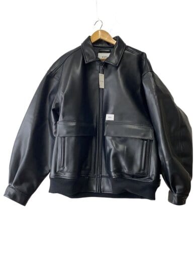 商品画像：2AW/SYNTHETIC JACKET/ブルゾン/4/フェイクレザー/BLK/黒/222BRDT-JKM07// 1