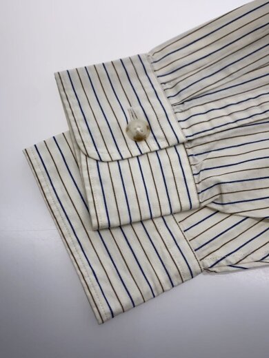 商品画像：Open Collar SH/長袖シャツ/one/コットン/WHT/ストライプ/mpsm-1903s/白 5
