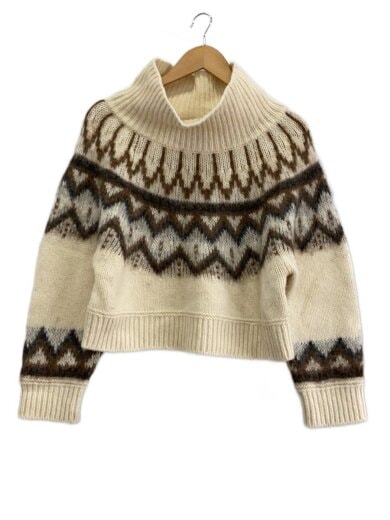 商品画像：ニット・セーター(厚手)/S/ウール/BEG/総柄/12-02-24-02304// 1