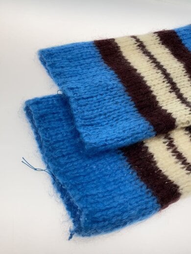 商品画像：ニット・セーター(厚手)/FREE/モヘア/BLU/ストライプ/600-3214015 5