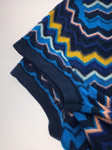 商品画像：半袖ワンピース/L/アクリル/BLU/総柄 4