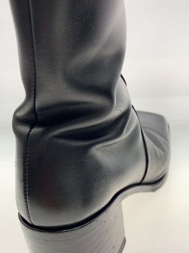 商品画像：Square Toe Heel Boots/ブーツ/ヒール/UK7/BLK/レザー/002 0220 6