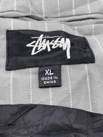 商品画像：シワ加工/ダブル/テーラードジャケット/XL/GRY/ストライプ 4