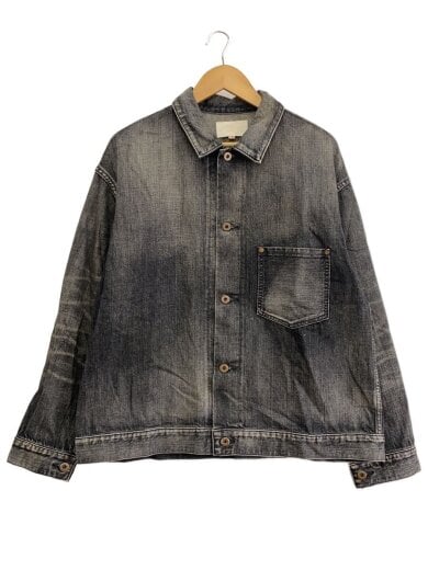 商品画像：DENIM JACKET/デニムジャケット/Gジャン/トラッカー/フェード/M/デニム/BLK/無地// 1