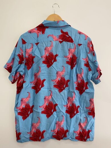 商品画像：HAWAIIAN SHIRT S/S/アロハ/ハワイアン/半袖シャツ/オープンカラー/M/レーヨン/BLU// 2